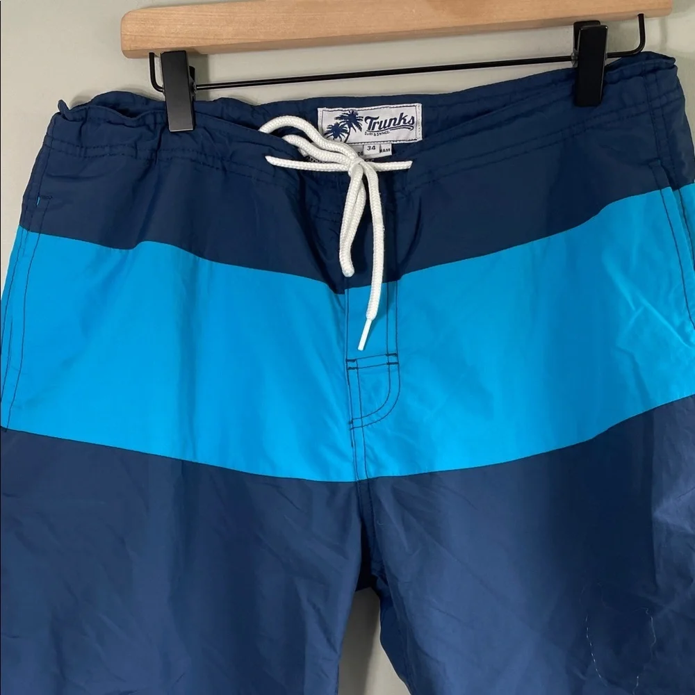Men's Blue Two-Tone Swim Board Shorts